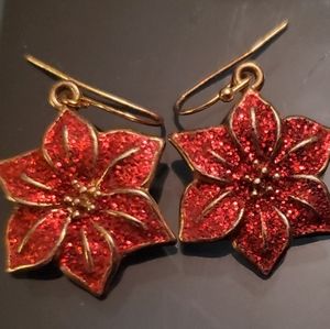 Pointsetta Earrings